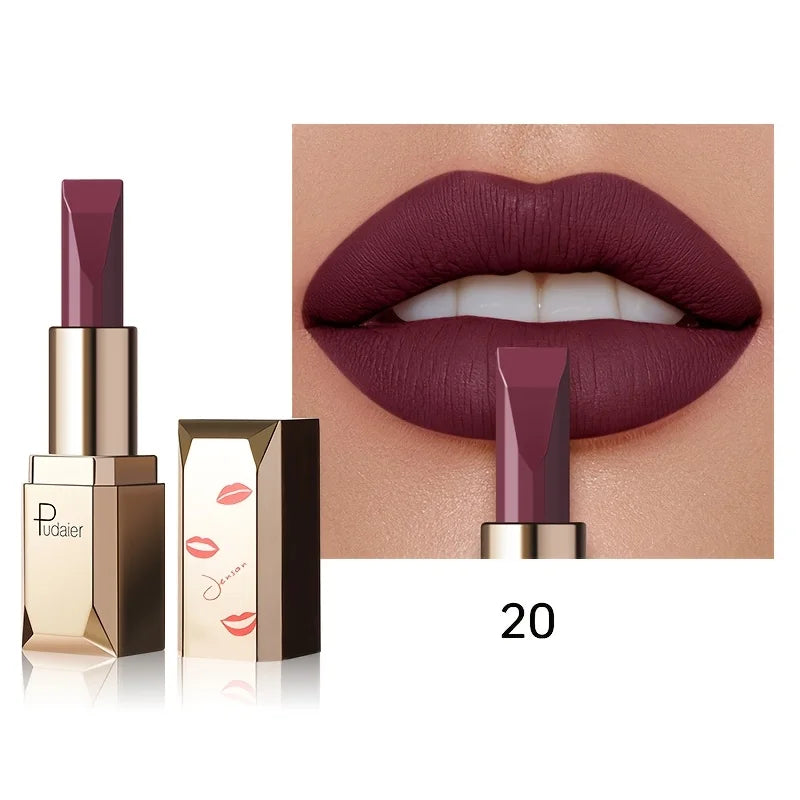 Matte Velvet Lipstick, Waterproof Long Lasting Lip Color, Sweat Resistant Silky Lip Makeup Gift for Women