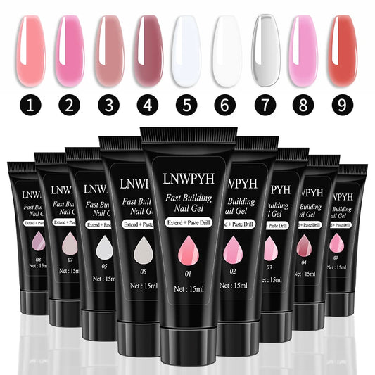 Poly Extension Nail Gel Set Professional Nail Art Kit Acrylic Nail Extension Finger All For Quick Building Gel Extension Gel Kit