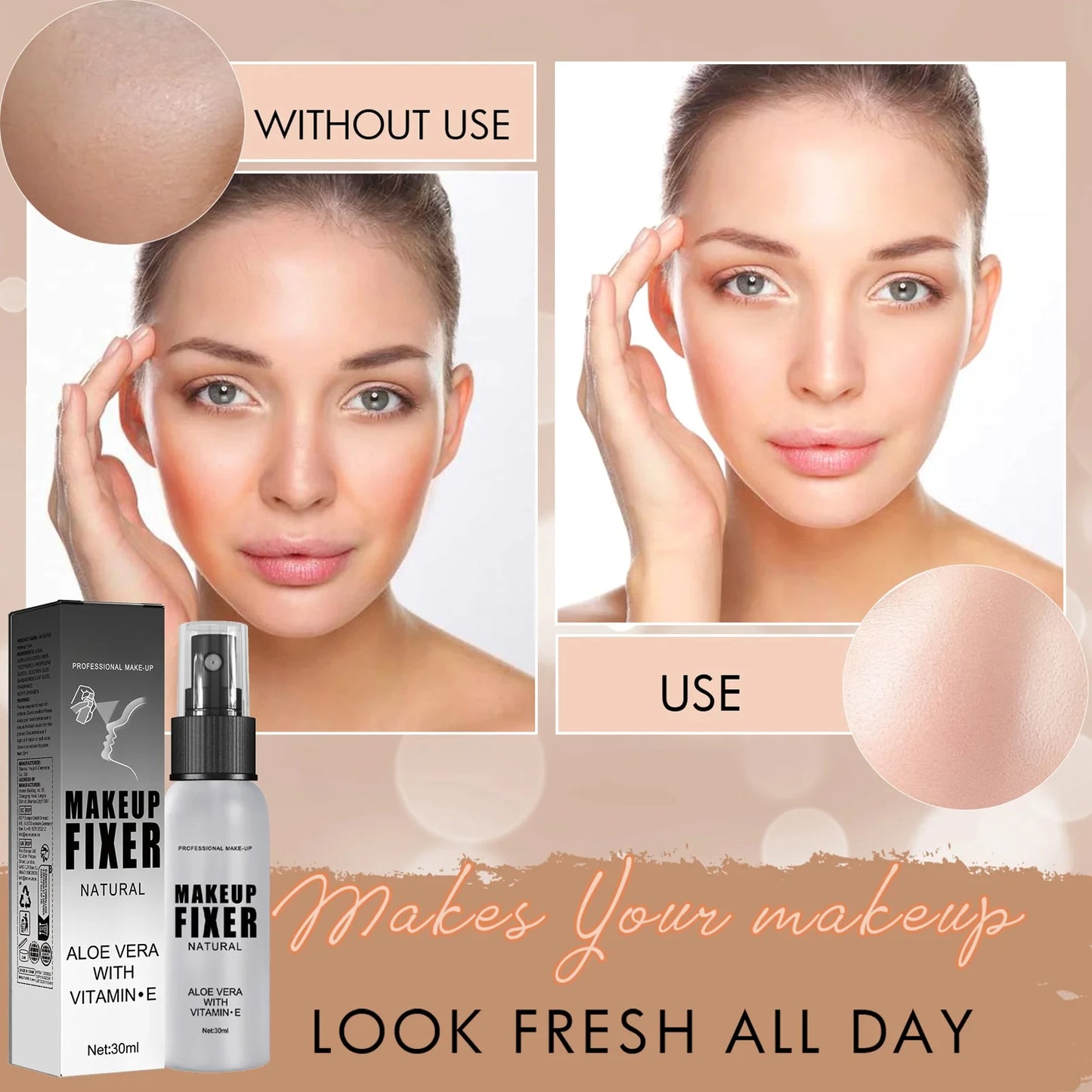 Makeup Setting Spray For Face Transfer-proof Long-lasting Oil-free No Creasing No Separation Refreshing Quick Fixer Makeup Spray
