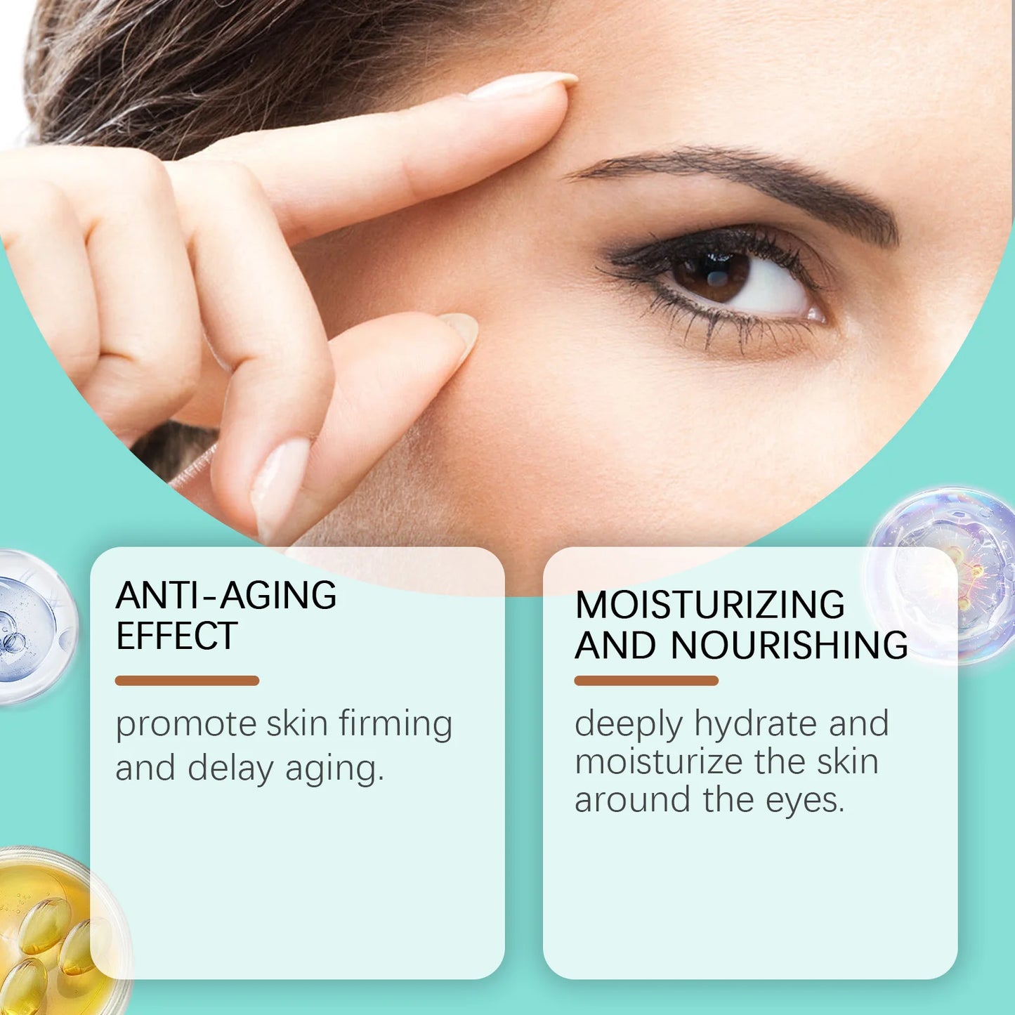 Anti-Aging Eye Cream Remove Fine Lines Dark Circles Improve Puffiness Restore Elasticity Moisturize Firm Brighten Eye Skin Care