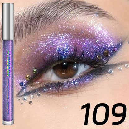 Colorful Liquid Eyeshadow Pink Green Black Diamond Shiny Eye Liner Pen Giltter Eyeshadow Palette Makeup Long Lasting Shimmer