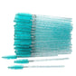 50pcs Disposable Eyelash Brushes Crystal Eye lash Mascara Wands Glitter Lash Comb Spoolies Micro Makeup Applicators