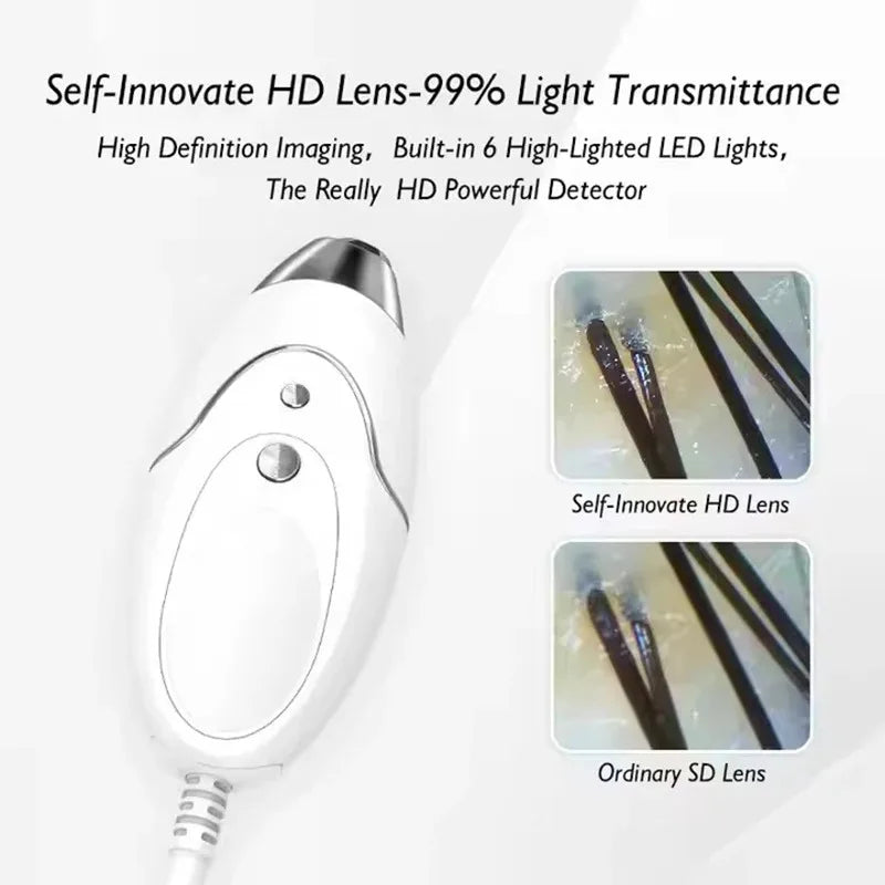 2026 Professional Hair Scalp Camera Detector HD Digital Skin Analyzer Hair Follicle Oil Moisture Test Device 10 Inch Skin Tester
