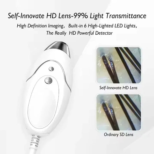 2026 Professional Hair Scalp Camera Detector HD Digital Skin Analyzer Hair Follicle Oil Moisture Test Device 10 Inch Skin Tester