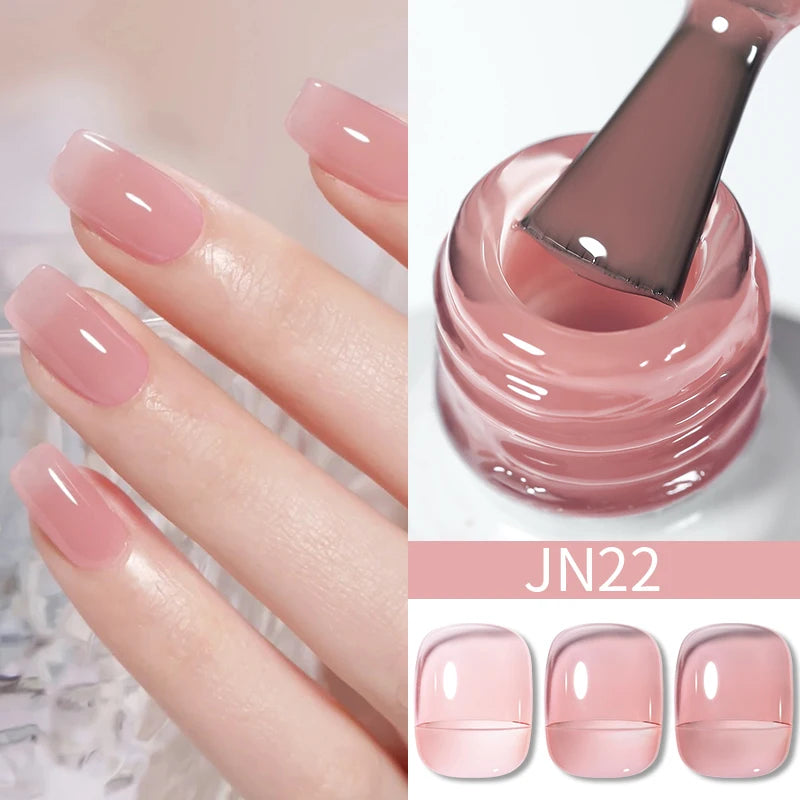 BORN PRETTY 10ml Blood Red Jelly Gel Nail Polish Halloween Nails Art Gel Polish Sheer Translucent Nail Gel for Winter Manicure
