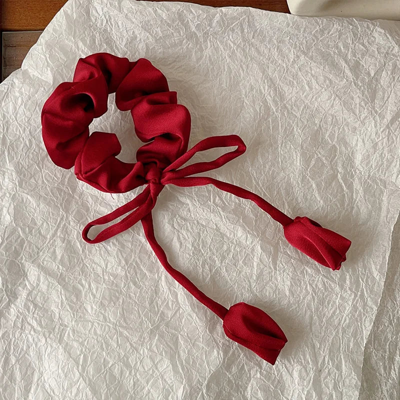 Women Girls Cute Hair Bands Korea Preppy Style Hair Ties Elegant Tulip  Scrunchie Ponytail Holder Bow Chouchou Hair Accessories