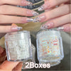 1/2Boxes 3D Sparkling Silver Nail Art Fairy Flakes Iridescent Laser Ultra-thin Dazzling Nail Glitter Sequins  Manicure Decoratio