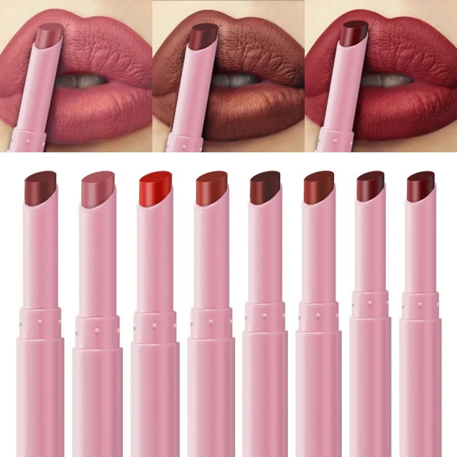 15 Color Cigarette Velvet Matte Waterproof Lipstick Long-lasting Lip Gloss Lip Makeup  Red Brown Pink Lip Liner Pen  Lip Tint