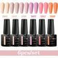 MEET ACROSS 6Pcs Gel Nail Polish Set Pink Red Green Macaron Color Manicure Kit For Nails UV Gel Nail Art Varnish Nail Supplies