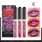 Halloween Lip Gloss Set, 3-Piece Non-Stick Shiny Lipstick, Glittery Purple and Black Lip Colors, Long-Lasting, Non-Transfer