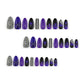 30pcs Gothic Purple Almond Press On Nails for Halloween Spider Wed Pattern Decor Fake nail tips Wearing Spicy Girls False Nails