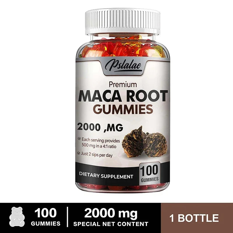 Maca Root Gummies - Enhances Energy, Endurance, Muscle Mass, Hormone Balance