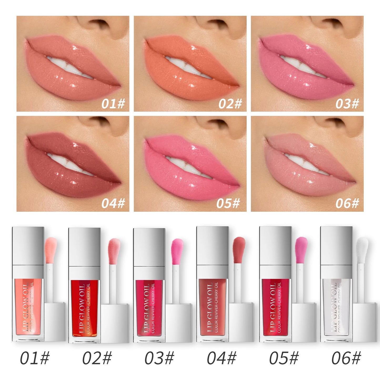 Crystal Jelly Moisturizing Lip Oil Plumping Lip Gloss Makeup Plump Lip Glow Oil Tinted Lip Plumper
