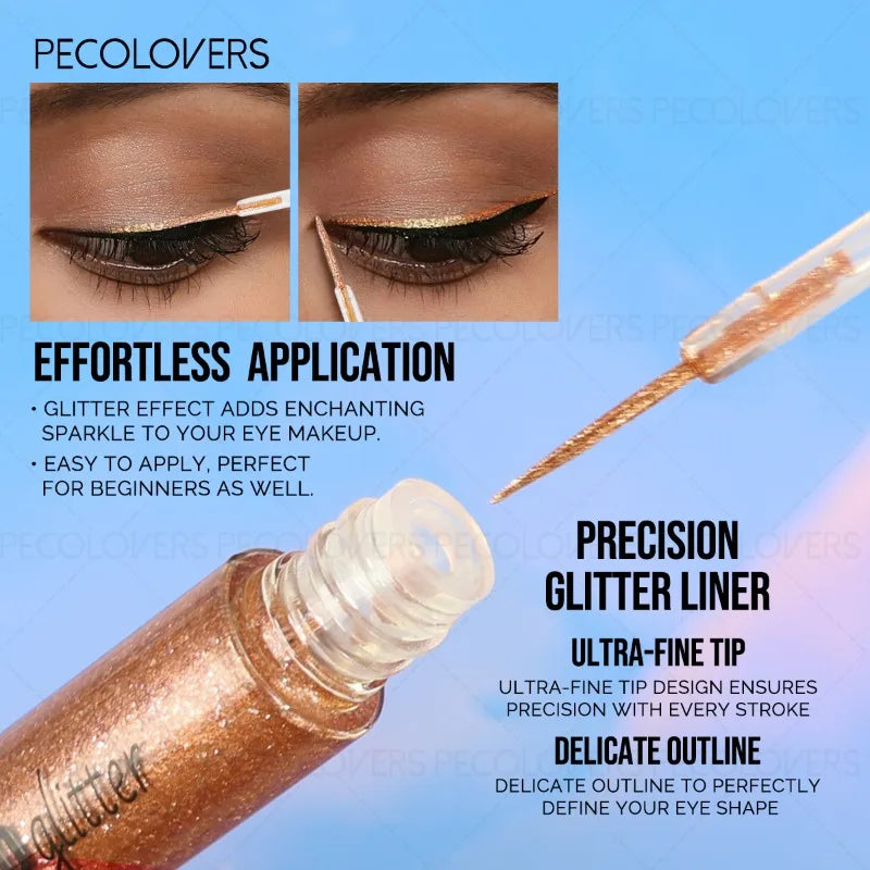 Glitter Eyeliner, Multi-color Options, Sparkly Eyeliner, Suitable for Halloween and Christmas Makeup
