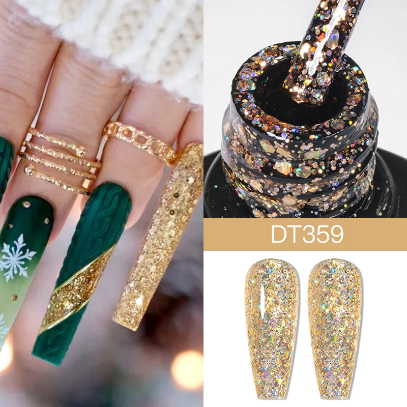 MEET ACROSS 7ml Eggshell Thermal Gel Nail Polish Temperature Changing Gradient Nail Art Varnish Winter Soak Off Gel For Nails