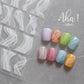 Rose Flower Nail Stickers White Black Silk Ribbon Nail Decal Slider for DIY Nail Decoration 3D Aha Series Manicure Accessories