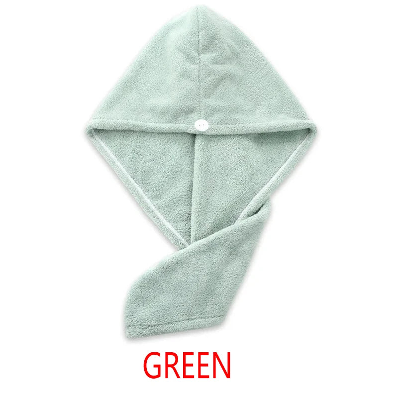 Hair Towel Wrap Fast Dry Hair Towel Super Absorbent Microfiber Coral Velvet Hair Drying Towel Quick Dry Hair Turban