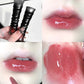 Crystal Punk Red-Brown Glossy Lip Stain Mirror Lip Glaze Sheer Nude Glitter Lip Tint Watery Shine Plumping Makeup Cosmetics