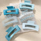 7 Pcs Big Hair Claw Clips 3.4" Non-slip Big Square Matte for Women Girls, Strong Hold Banana Clips for Thick Thin Hair