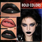 Halloween matte lip gloss, long-lasting and waterproof, highly pigmented and easy to apply, gothic style