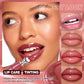 QIBEST Mirror Pearl Watery Crystal Jelly Lipgloss Lasting Moisturizing Lipstick Shine Glitter Lip Glaze Non Stick Cup Lip Makeup