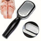 Professional Heavy-Duty Stainless Steel Painless Foot File & Remover with Splash Guard & Handle Suitable for Care Cracked Heels