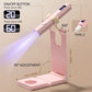 LULAA Cordless Nail Lamp with Stand Handheld UV Light with LCD Display for Gel Nails Rechargeable USB Nail Dryer for Fast Curing