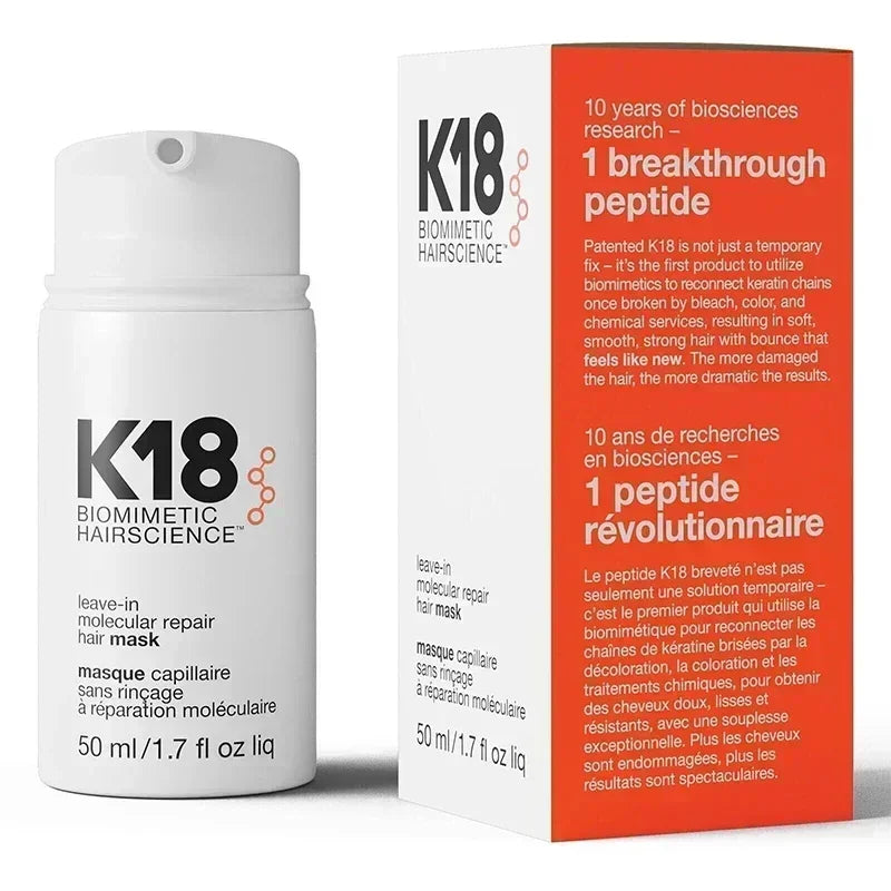 150ml K18 Original  Leave-in Hair Mask Molecular Repairs Dry Damaged Hair 5 Seconds Repairing Smoothing Nourish Hair Care
