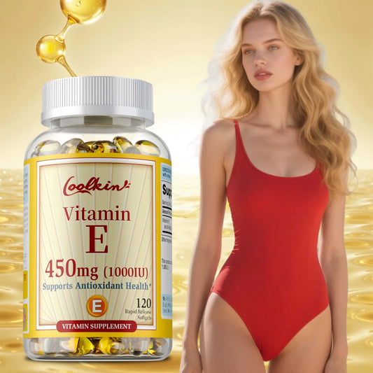 Vitamin E Capsules 450mg - Anti Aging,Anti-Wrinkle Firming Skin, Facial Treatment - 120 Capsules