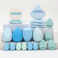 20 Pcs Pink Makeup Sponge and Makeup Puff Set Suitable for Face Cream and Powder Concealer Powder Makeup Machine