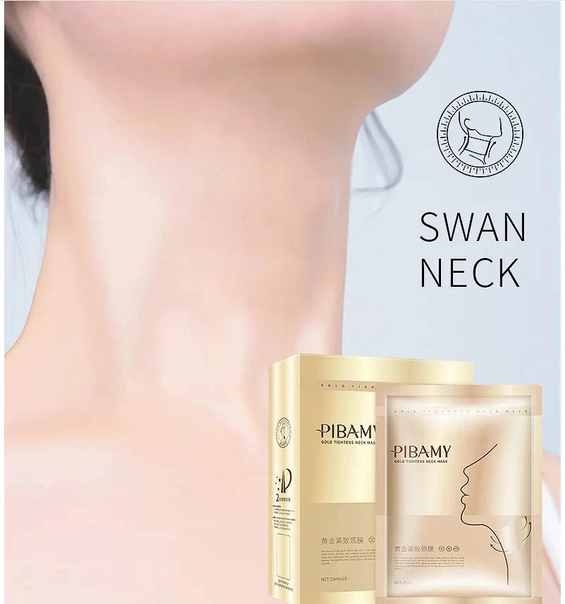 10Pcs Golden Neck Mask Niacinamide Light Line Lifting Moisturizing Light Fine Line Anti-aging Moisturizing Skin Care Products