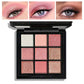 9-Grid Red Eyeshadow Palette Purple Glitter Pearlescent Matte Eye Shadow Shimmer Makeup Long Lasting Women Beauty Eye Cosmetics