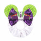 Disney Mouse Ears Velvet Scrunchies Hairband Women Elastic Ponytail Holder Girls Sequin Bow 2023 Kids Party DIY Hair Accessories