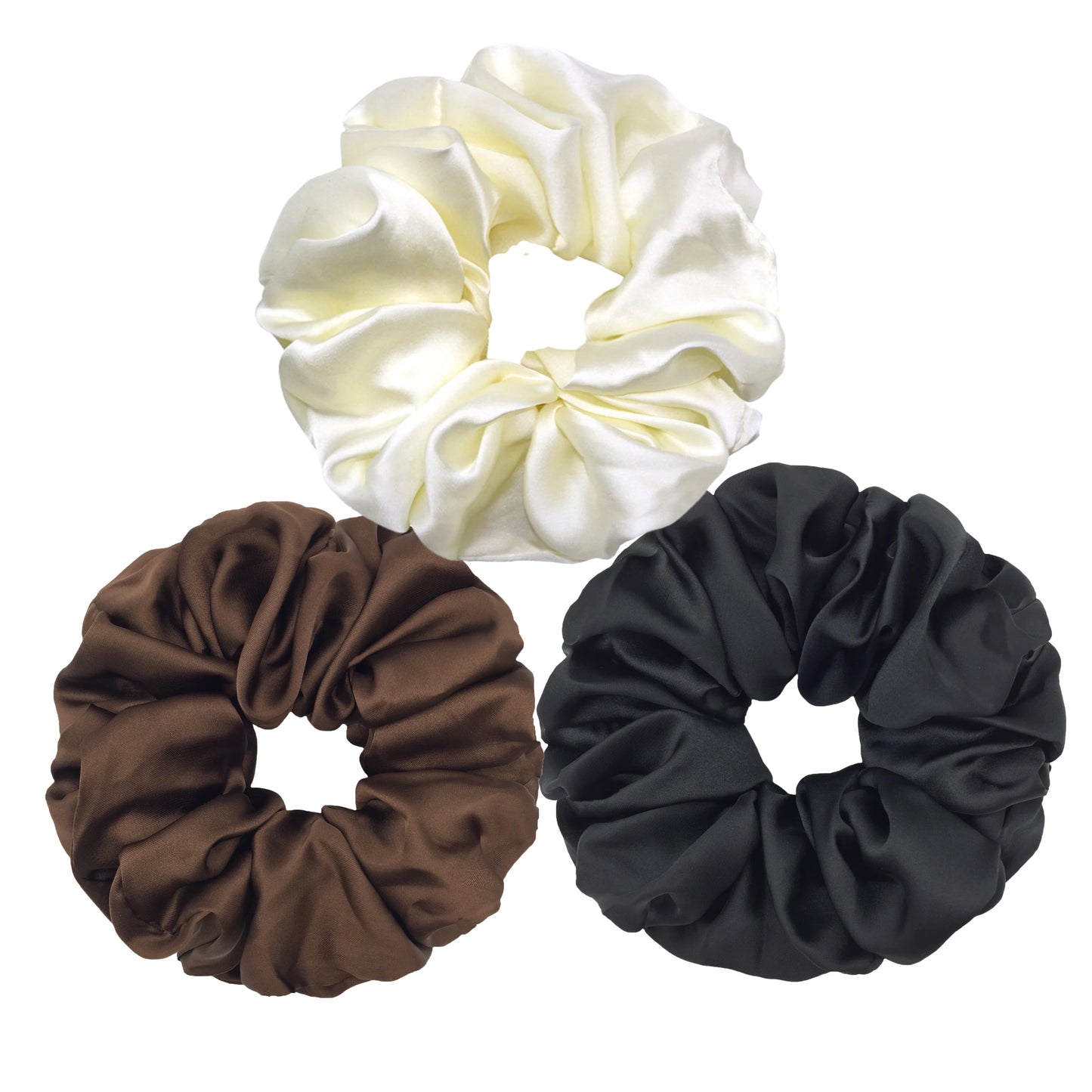 3pc Mori Scrunchie Hair Accessories Women's Premium Hair Cord Headflower French Headwear With Ponytail Headband