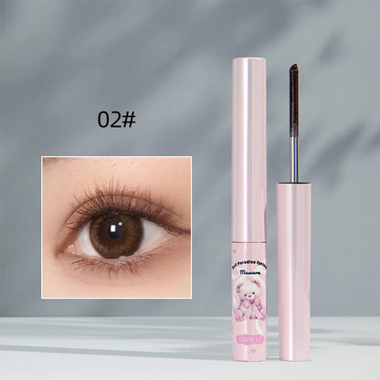 QIBEST 4D Silk Fibre Mascara Curling Thick Ultra-fine Brush Eyelash Extension Black Brown Waterproof Mascara Women Eye Cosmetics