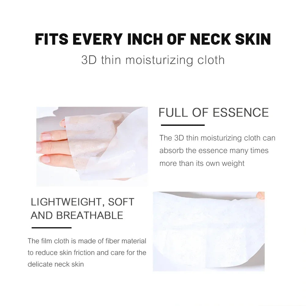 Goat Milk Six Peptides Neck Mask Collagen Firming Necks skincare Mask Beauty Moisturizing Lift Firming Neck Skin Care Mask