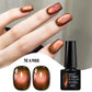 MEET ACROSS Guava & Grape Color Cat Magnetic Gel Green Glass Bead Cat Eye Gel Soak Off UV Gel Nail Art Varnish Salon Home DIY