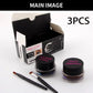 2 bottles of two-color eyeliner gel, durable color rendering, waterproof, non smudging, eyeliner cream with two brushes