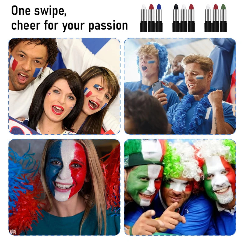 6 Color Body Paint Stick Quick Dry Non Toxic Washable Face Body Art for Kids Adults Party Makeup Theater Halloween Cosplay