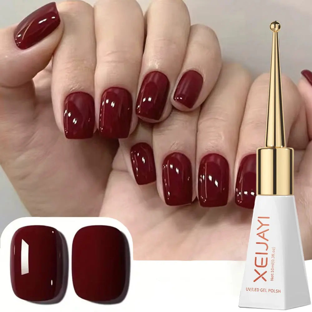 10ml/Bottle Ruby Red Cat Eye Gel Nail Polish Wine red Cherry Dopamine Glitter Nail Gel Soak Off LED/UV Semi-Permanent Manicure