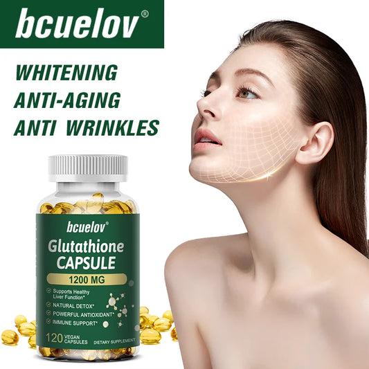 Glutathione Capsules - 1200mg - Detoxifying & Immune Support, Aging Defense, Improve Energy, Beautiful Skin Dietary Supplement