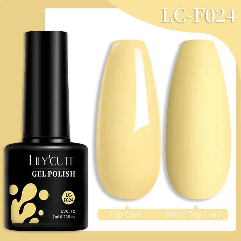 LILYCUTE Fluorescent Nail Gel Polish Orange Red Neon Bright Color Summer Series Soak Off For Manicure Nail Art UV Gel Varnish