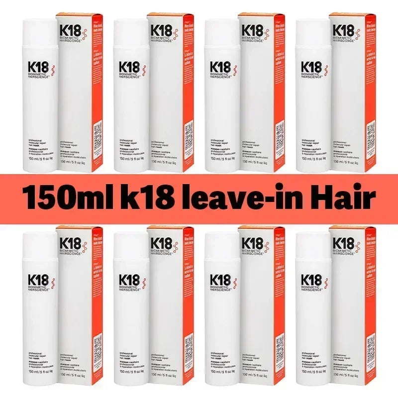 150ml K18 Leave-In Molecular Hair Mask Original Repair Molecular Hair Care Damaged Dry Frizzy 4 Minutes Treatment Moisturize