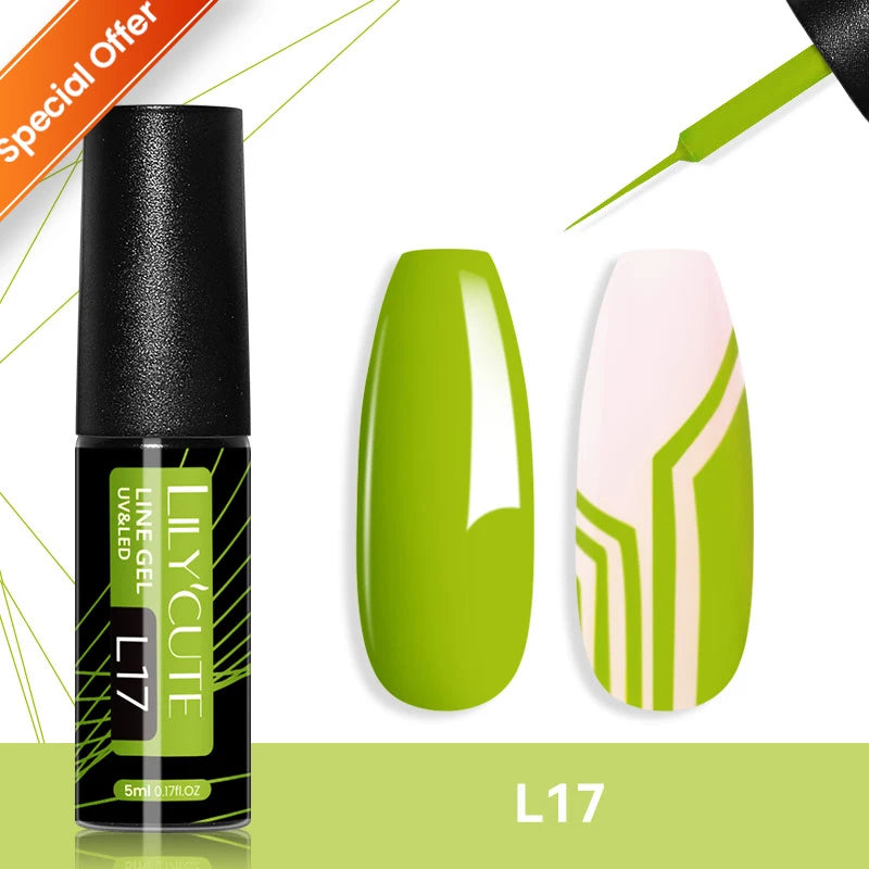 LILYCUTE 7ml Gold Sparkling Glitter Gel Nail Polish Semi Permanent UV Gel Soak off UV LED Nail Gel Varnish For Nail Manicure DIY