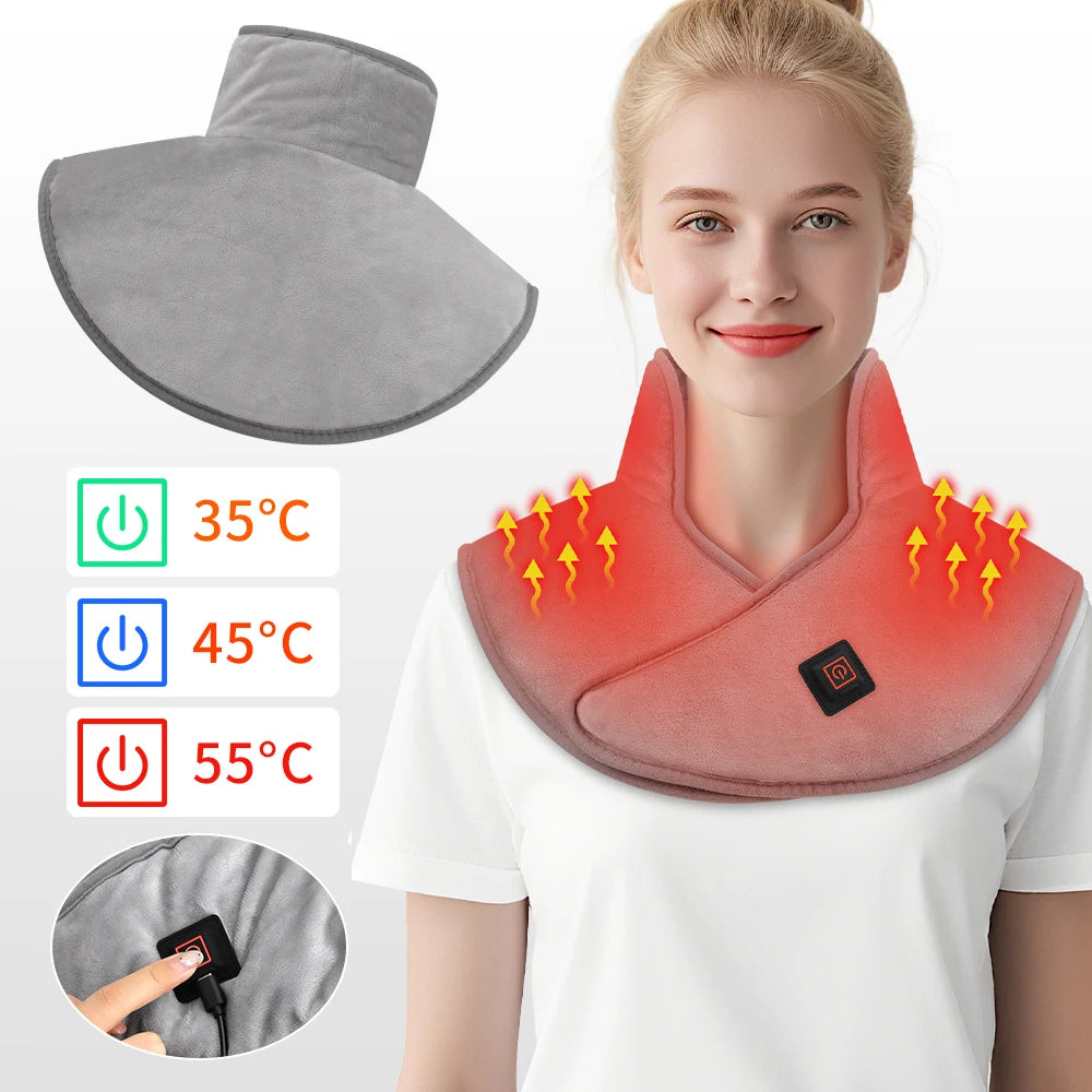 USB Powered Heating Pad for Shoulder Fatigu Relief Constant Temperature Hot Compress Neck and Shoulder Heated Shawl Warmer