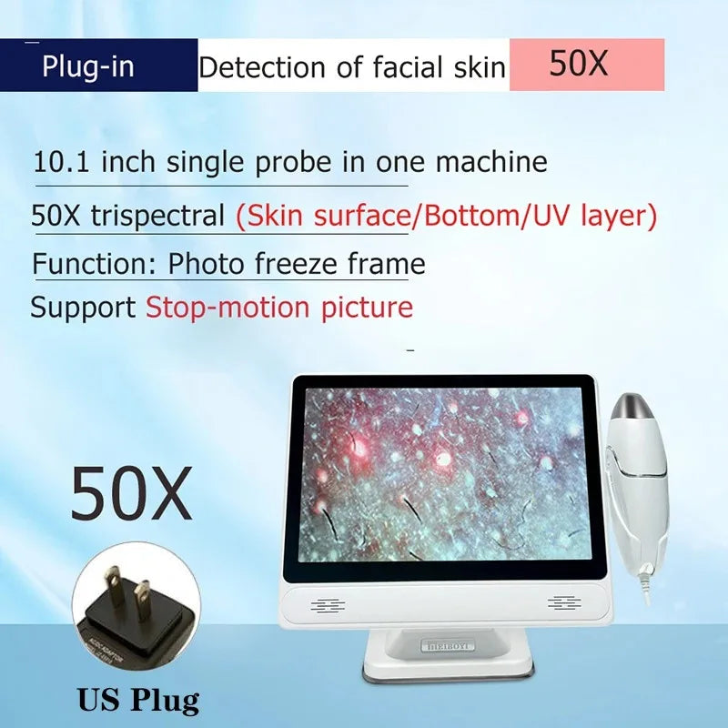 2026 Professional Hair Scalp Camera Detector HD Digital Skin Analyzer Hair Follicle Oil Moisture Test Device 10 Inch Skin Tester