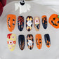 24pcs Sliver Spider Design Fake Nail Halloween Gothic Punk False Nail Tips Wearable European Heavy Metal Almond Press on Nails