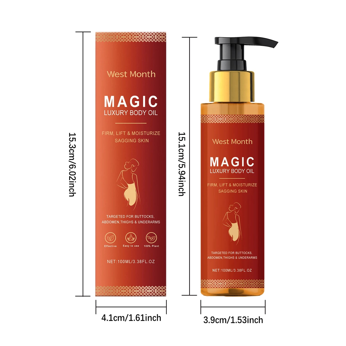 Magic Luxury Body Tightening Oil Deeply Moisturizing Dry Skin Sagging Skin Thighs Rejuvenating Repairing Soften Nourishing Oil
