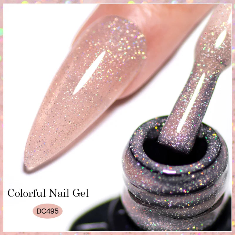 Mtssii 7ML Colorful Reflective Gel Nail Polish Glitter Sparkling Flash Glitter Gel Polish Semi Permanent Varnish Soak Off Nails