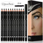 6/12Pcs Eye Brow Pencil Waterproof Professional Women Eye Makeup Pen Easy Color Natural Black Brown Cosmetic Beauty Eyebrow Tool